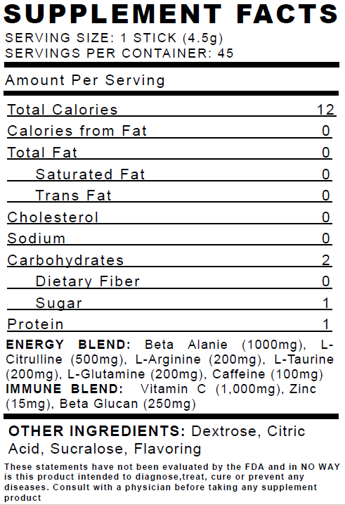 Pre-Workout Immune